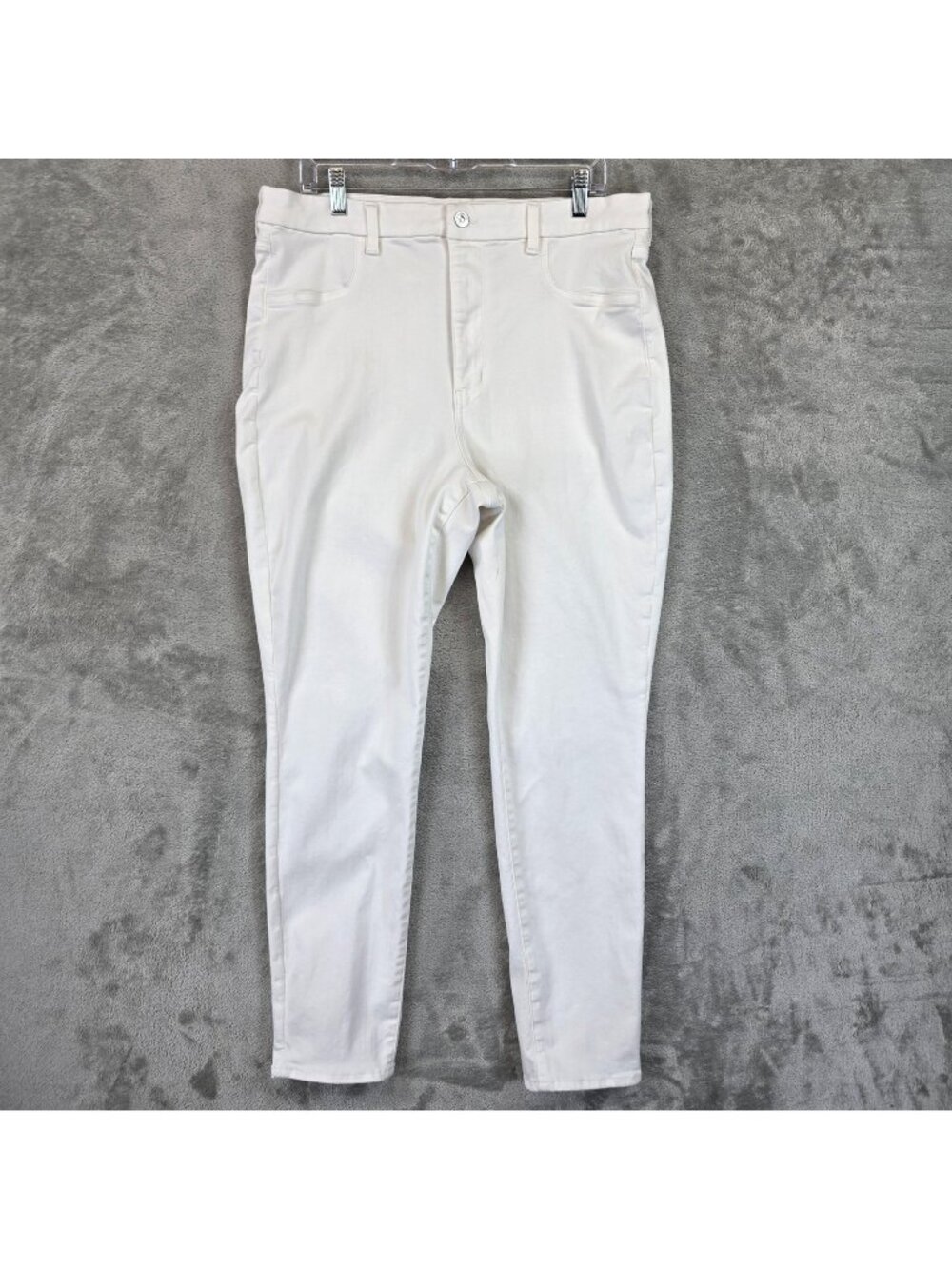 American Eagle Outfitters Curvy Super Hi-Rise Jegging Womens 18 Long White